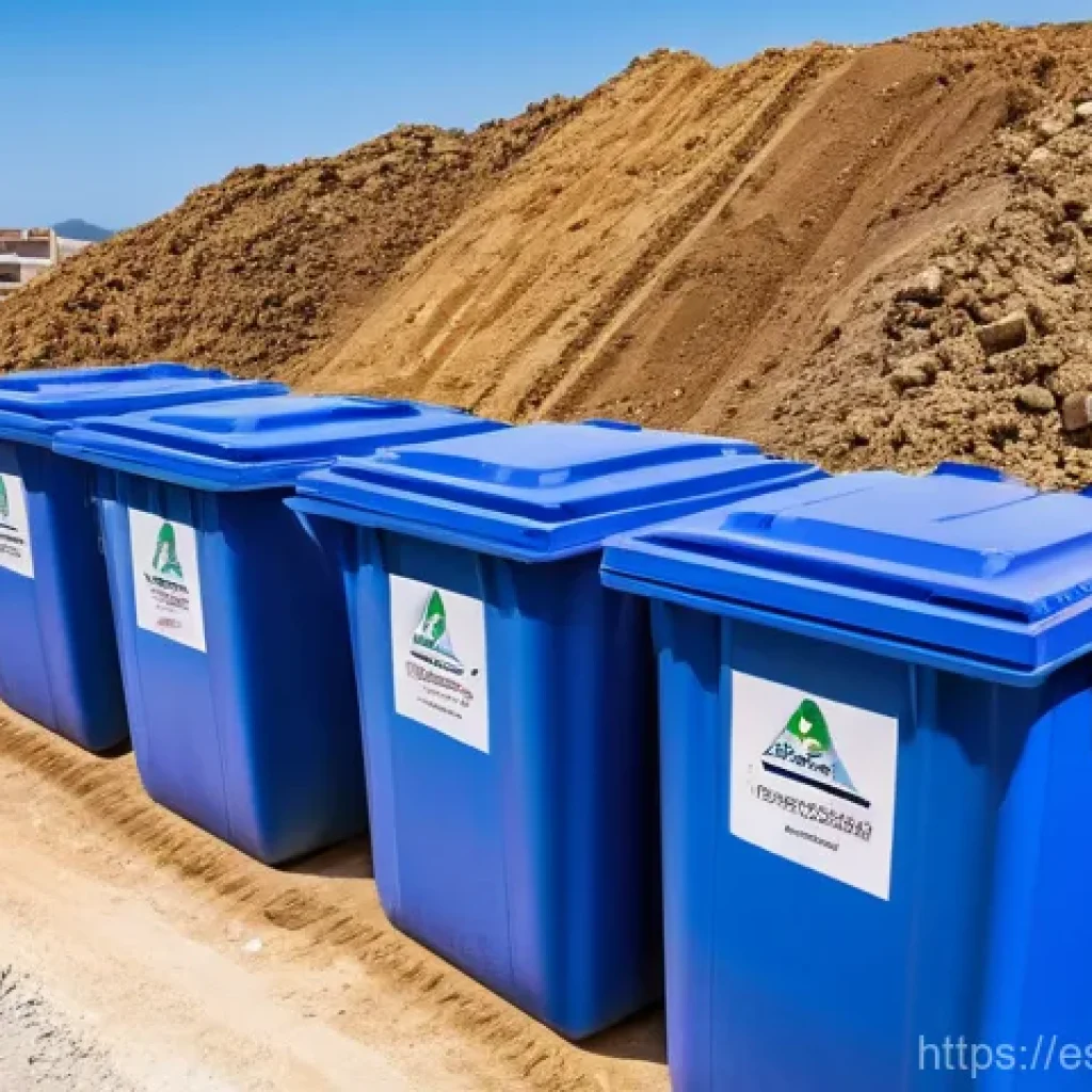 친환경 건축 공사 현장 관리 팁 - **Sustainable Waste Management on an Andalusian Construction Site**
A vibrant and active constru...