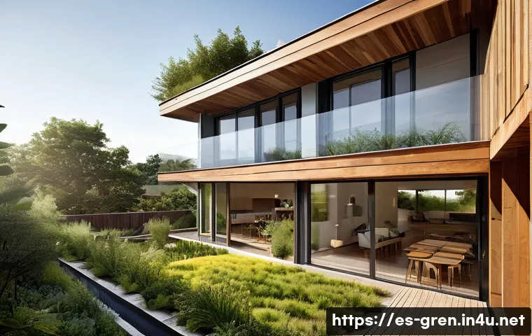 친환경 건축 전문가의 지속 교육 방법 - **Prompt for a Bioclimatic, Certified Building**:
    "A stunning, modern residential building, nest...