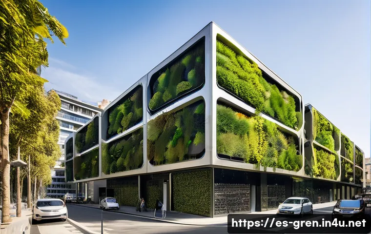 친환경 건축 공학과 관련 학위 소개 - **Sustainable Urban Oasis: Bioclimatic Architecture**
"A stunning, modern architectural building...