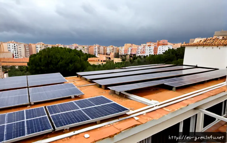 Home 17 친환경 건축 프로젝트 실패 사례 분석 - Photorealistic wide-angle view of a failed eco-friendly apartment project in a Mediterranean Spanish...